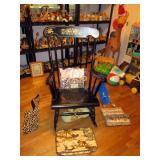 Giraffe room---Black tocking chair