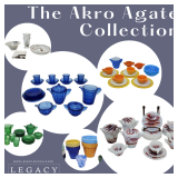 Akro Agate Glassware-Tea Sets, Ashtrays, Flower Pots and More!