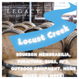Locust Creek - Absolute Auction - BOURBON MEMORABILIA, FURNITURE, RUGS, IV'S, OUTDOOR EQUIP