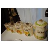 60/70s canister set and cookie jar