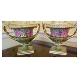 Pr Lg Atq Porcelain Urns Pr Lg Atq Porcelain Urns