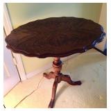 Atq Mahogany Tilt Top Table #2 Atq Mahogany Tilt Top Table #2