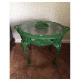 Atq Painted Cast Iron Table Atq Painted Cast Iron Table