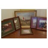 Framed Hunt Prints 6 Framed Hunt Prints 6