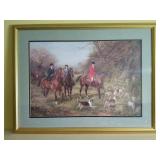 Lg Framed Hunt Scene