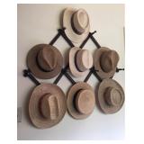 Mens Straw Hats and Rack Mens Straw Hats and Rack