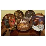 Norman Rockwell Plates w COA 6 Norman Rockwell Plates w COA 6