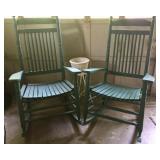 Rockers and Wicker Planter Rockers and Wicker Planter