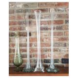 Tall Flute Style Vases 4 Tall Flute Style Vases 4