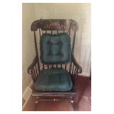 Tole Painted Boston Rocker