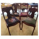 Victorian Needlepoint Chairs 4 Victorian Needlepoint Chairs 4