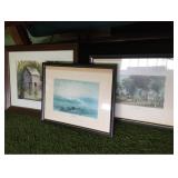 Vtg Signed Watercolor and Prints Vtg Signed Watercolor and Prints