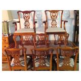 gorgeous dining room table and chairs