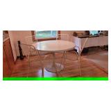 MCM Tulip Table & Wire Chairs Plymouth Estate Sale