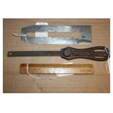 Saw, Ruler. Plane Blade