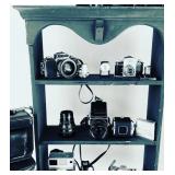 Vintage cameras, lenses, bags