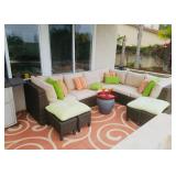 Outdoor wicker furniture