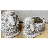 cement sheep planters