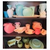 Vintage pottery McCoy Haegar Roseville Bauer Fiesta ware USA