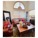 Cognac Leather sofa and chair