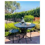 Black metal bistro set