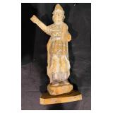 Vintage carved wood statue 