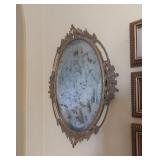 1800 Victorian brass picture frame with floral detailing