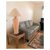 "Relax Furniture International" Spa Blue (Gray Blue) Leatherette Sofa - $475  (81W  36D  35H)