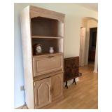 Light Wood Drop-front Secretary w/shelves, storage - $175  (30W  17D  76-1/2H)