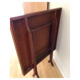 Tilt-Top Painted Wood Side/Card Table (some discoloration)- $30  (27" Square)