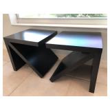 2 Contemporary Low Black Tables - $16 EACH (16 x 16 Square)
