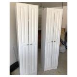 Tall storage cabinets with shelves
