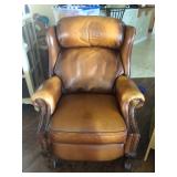 Flexsteel Reclining Easy Chair w/Nailhead Trim & Carved Legs - $400 -  (34W  41D  42H)