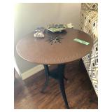 "Room & Board" Metal Top "Sun" Occasional Table - $135 - (18" Dia.  22"H)