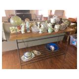 Metal Base w/Plank Wood Top Pottery Barn Sofa Table - $175 - (47W  18D  30H)
