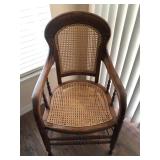 Vintage Oak & Cane Arm Chair - $200 - (22W  20D  36H)