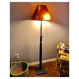 Bronze Floor Lamp with Mica Shade - Pottery Barn