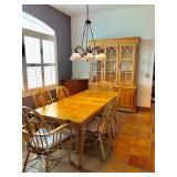 Drexel Washed Pine Colonial Plantation Dining Room Table w/6 Chairs - $395 - (36W  80L w/20" leaf