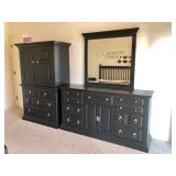 Dresser w/Mirror - $295 - (68W  18D  35H w/o mirror) Armoire - $295 - (44W  21D  70H)