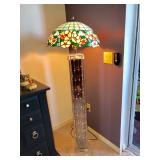 Lucite and Glass Floor Lamp with lighted base (no shade) - $100