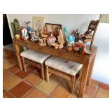 Entry/Sofa  Table w/Nesting Stools - $125 - (56L  16W  28H)