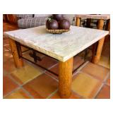 Matching Southwest-Inspired Stone Top End/Side Table - $60 - (24W  24L)