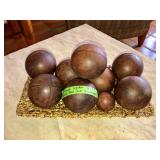 Vintage Wood Bocce Ball Set from Argentina