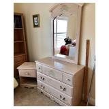 Petite Stenciled Dresser w/Mirror - $65 - Matching Night Stand - $35