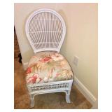 Whitewash Rattan Side Chair by Beach Craft - $50 