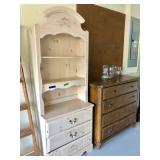Petite 2 Pc. Dresser w/Hutch (some damage) - $25 - (30W  16D  77H)