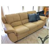 Leatherette 3-Seat Sofa (some wear) - $75 