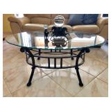 Glass Top Coffee Table w/Metal Base - $45