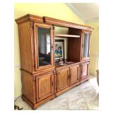 Walnut Stain Entertainment Center - 3-Piece Unit $400 