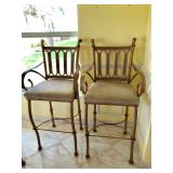 2 Matching Bar Chairs w/Upholstered Seats - $65 EACH 